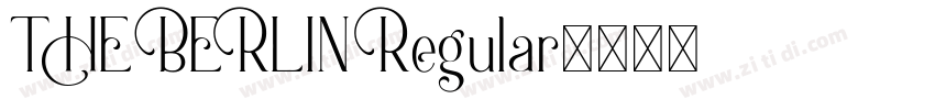 THE BERLIN Regular字体转换